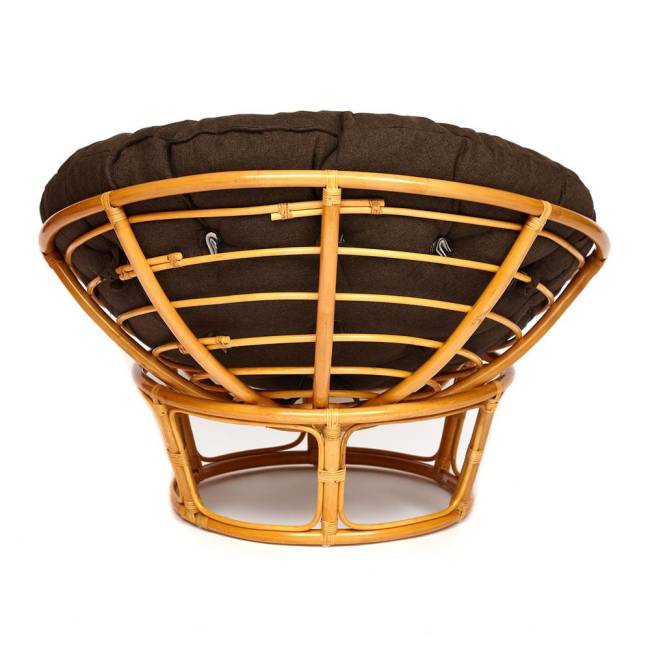 Кресло PAPASAN/ПАПАСАН 23/01 W  /с подушкой/ диаметр подушки 125 см, 115х101х104 см, Honey (мед), ткань Коричневый, 3М7-147 Honey (мед)