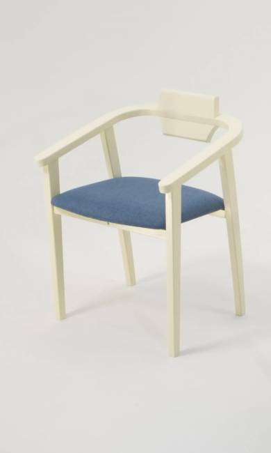 Стул-кресло Челси ПМ слоновая кость синий