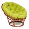 Кресло PAPASAN/ПАПАСАН 23/01 W  /с подушкой/ диаметр подушки 125 см, 115х101х104 см, Pecan (орех), флок Олива, 23 Pecan (орех)
