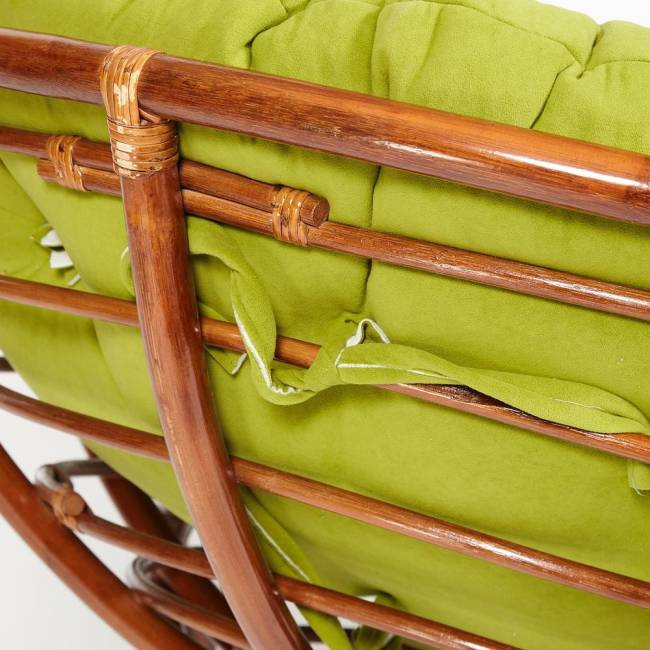 Кресло PAPASAN/ПАПАСАН 23/01 W  /с подушкой/ диаметр подушки 125 см, 115х101х104 см, Pecan (орех), флок Олива, 23 Pecan (орех)