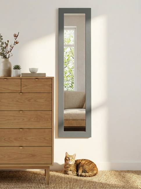 Зеркало настенное BeautyStyle 9 серый графит 138 см х 35 см