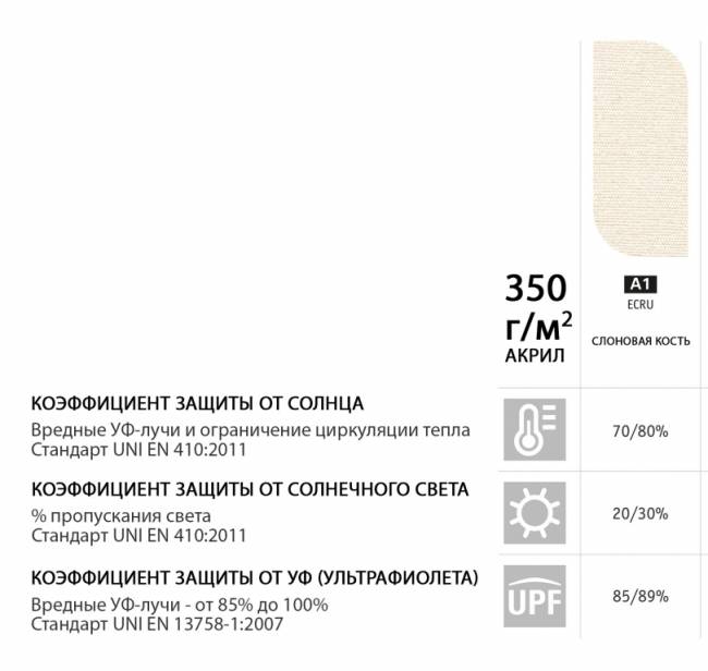 Зонт профессиональный Ø3 м Palladio Standard натуральный, слоновая кость Ø3000 мм