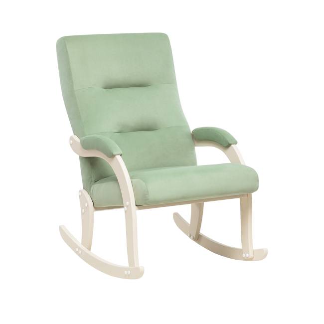 Кресло-качалка Leset Дэми Слоновая кость V14 бирюзовый Кресло-качалка Leset Дэми Слоновая кость V14 бирюзовый