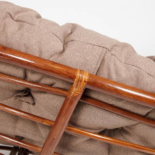 Кресло PAPASAN/ПАПАСАН 23/01 W  /с подушкой/ 115х101х104 см, Pecan (орех), экошерсть Коричневый, 1811-5 Pecan (орех)
